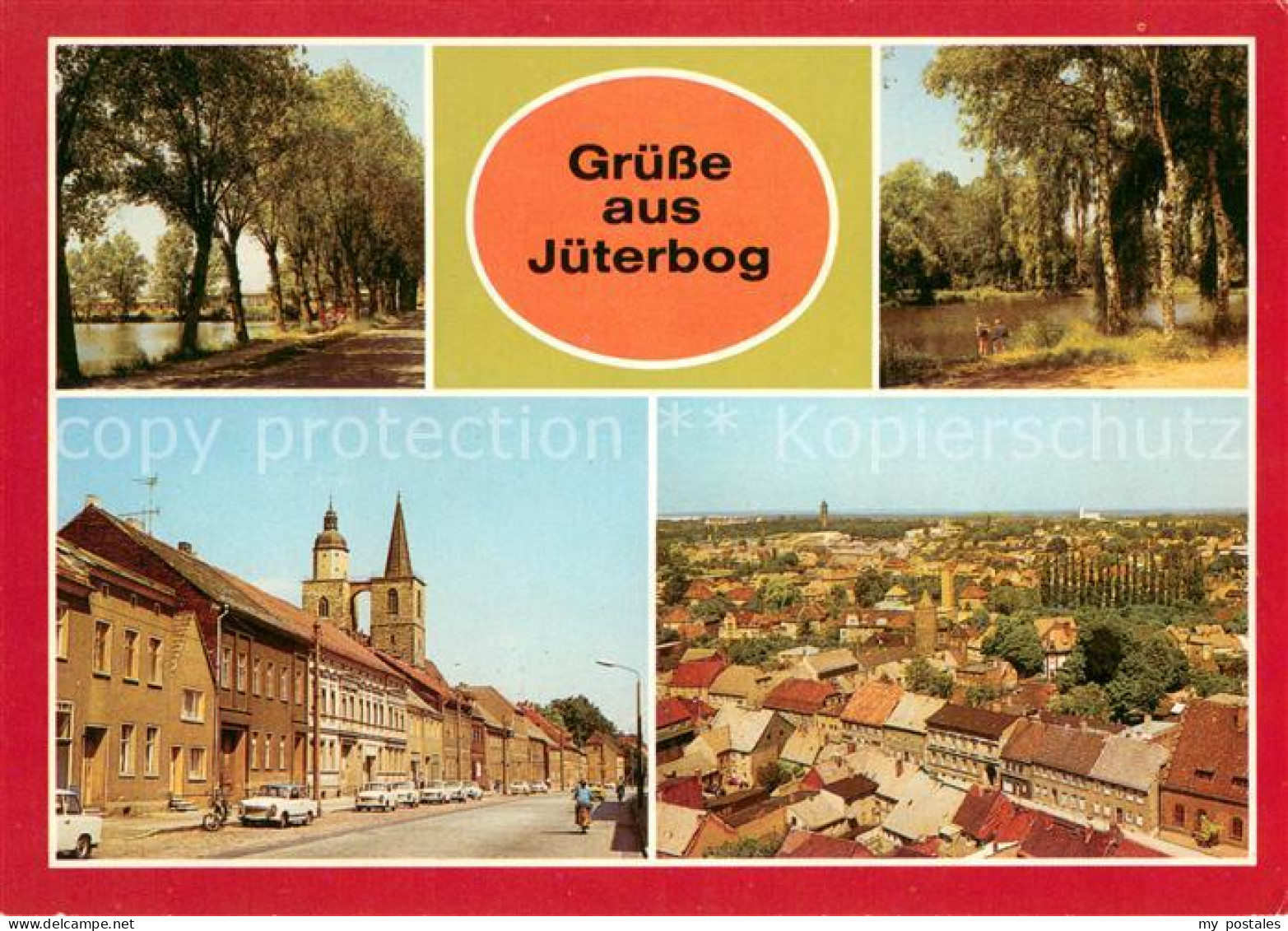 Jueterbog Brandenburg Uferpartie am Blanken Teich Rohrteich Leninstrasse Nikolai