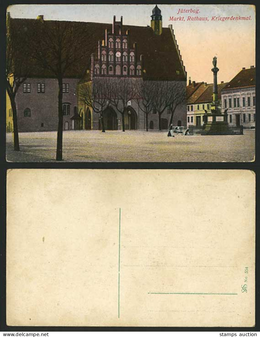 JUETERBOG Old Postcard Market, Rathaus & Kriegerdenkmal