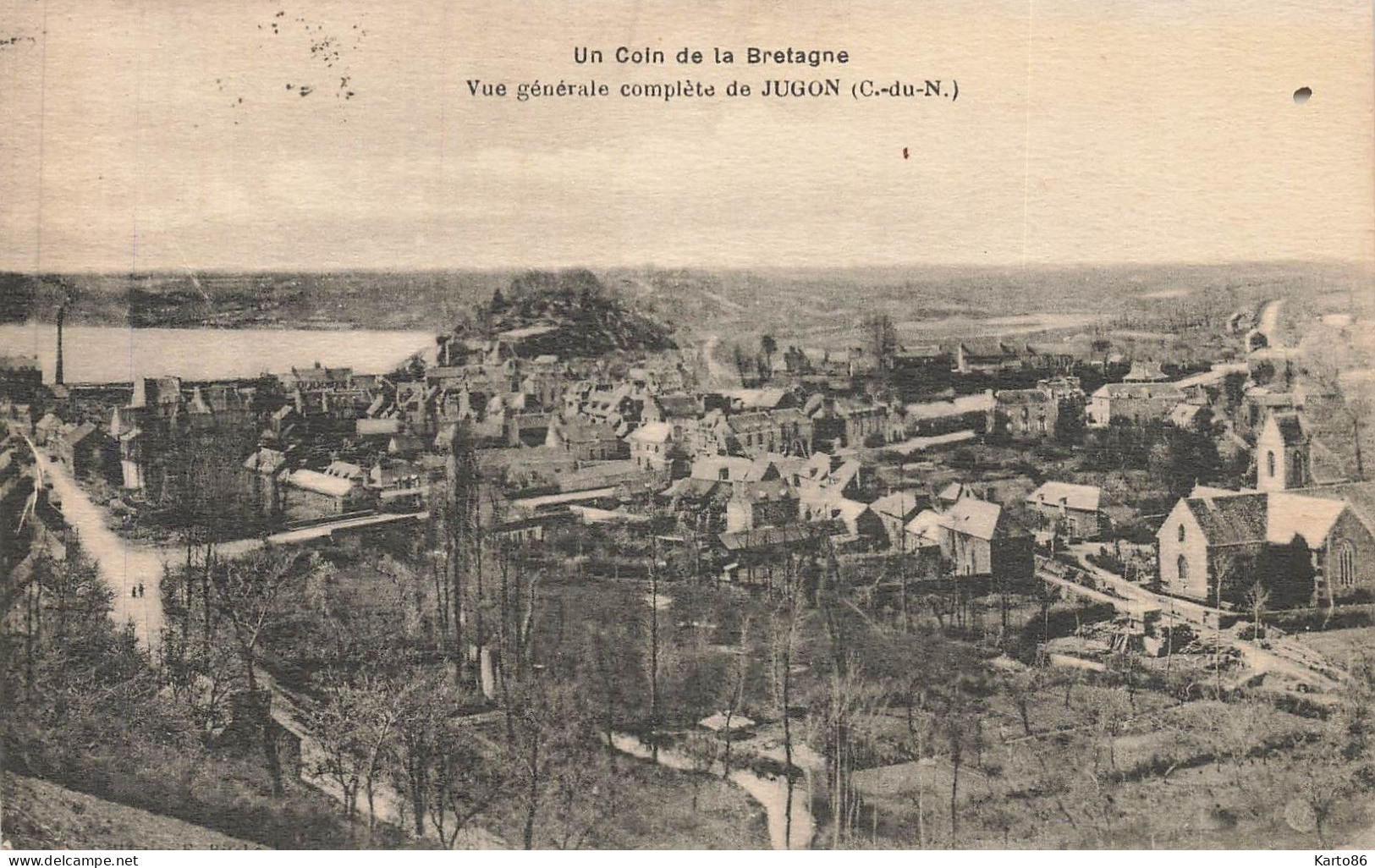 jugon les lacs * un coin , vue générale complète du village