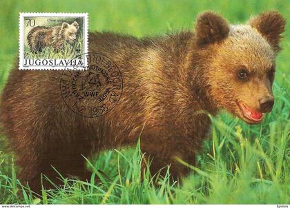 1988 - BEOGRAD - Brown Bear - Ours Brun de jugoslavia WWF