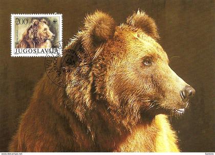 1988 - BEOGRAD - Brown Bear - Ours Brun de jugoslavia WWF