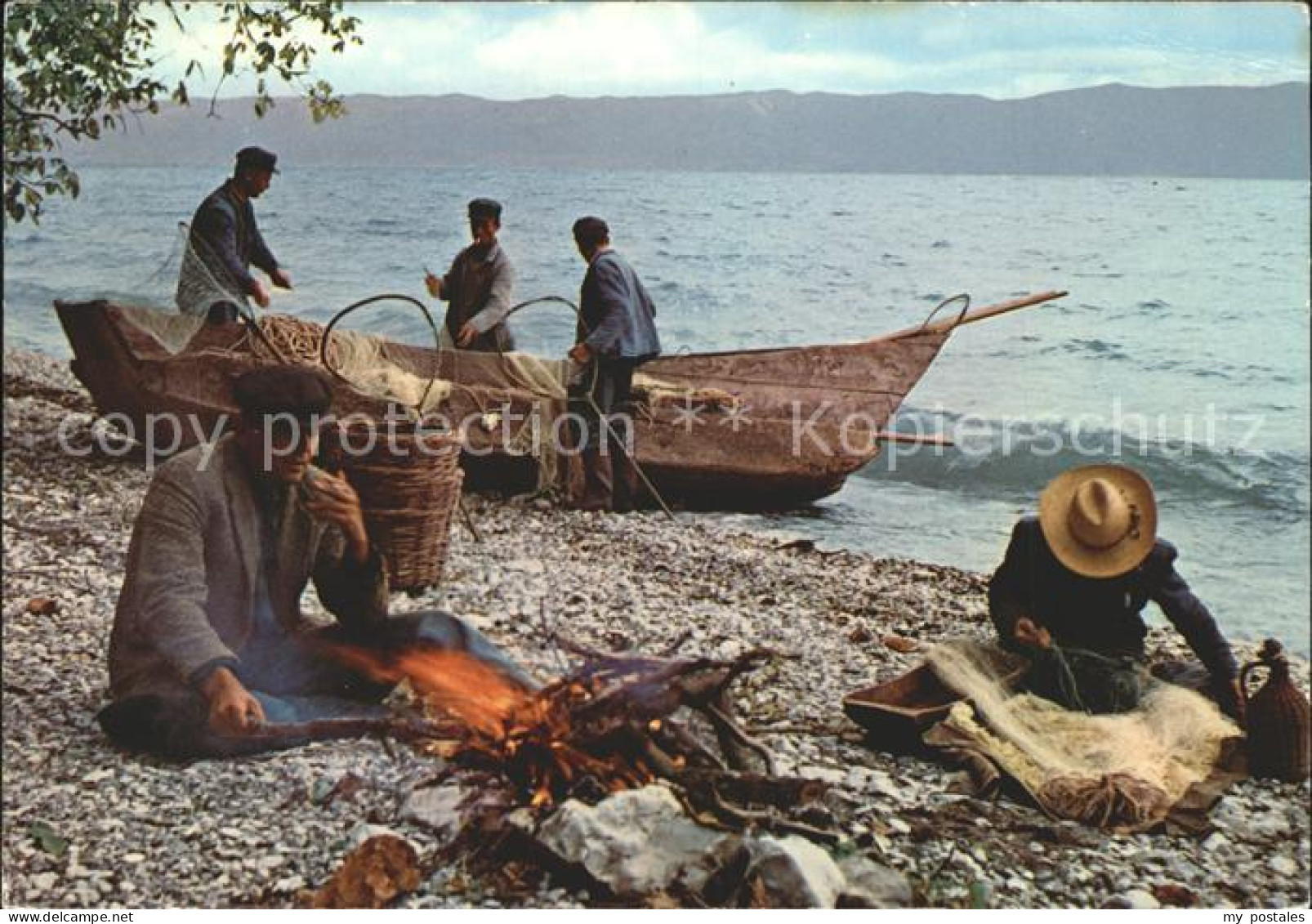 Jugoslawien Yugoslavie Fischer mit Boot