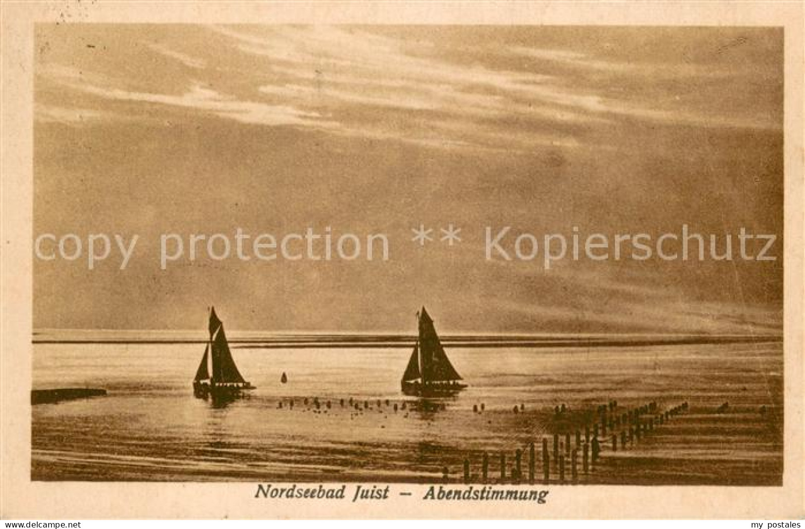 Juist Nordseebad Abendstimmung