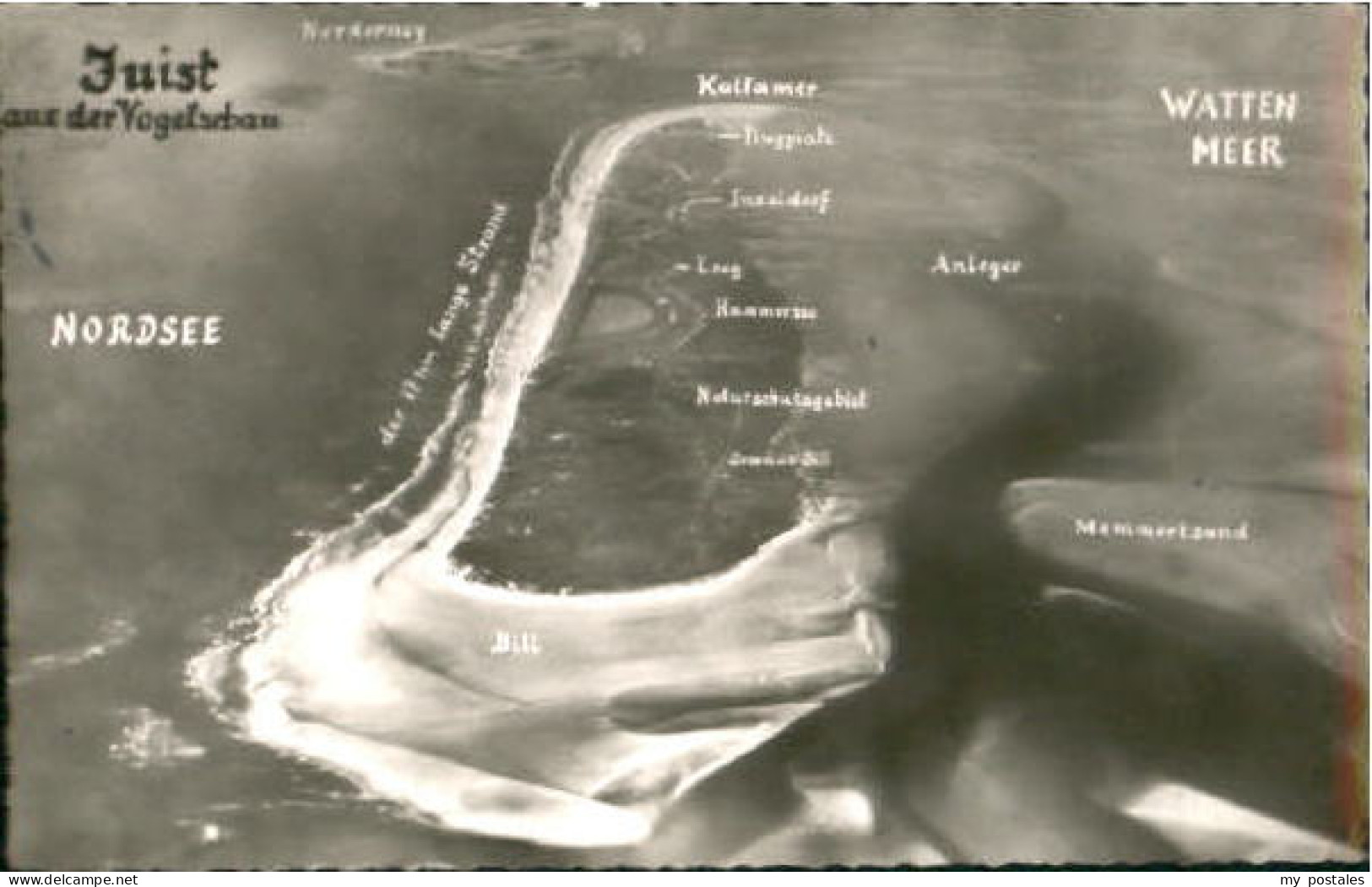 Juist Nordseebad Juist Fliegeraufnahme x 1958