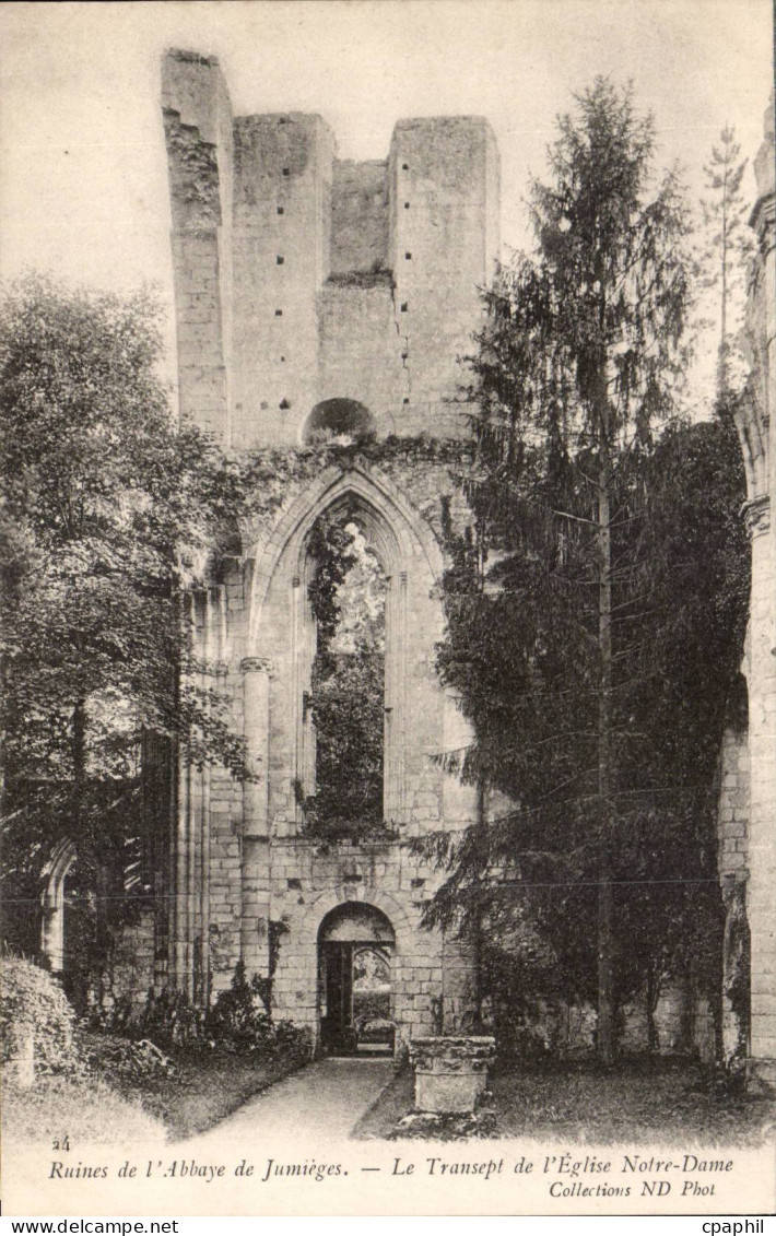 Jumieges CPA Anciennes abbaye de Jumieges Le transept de l'eglise Notre DAme