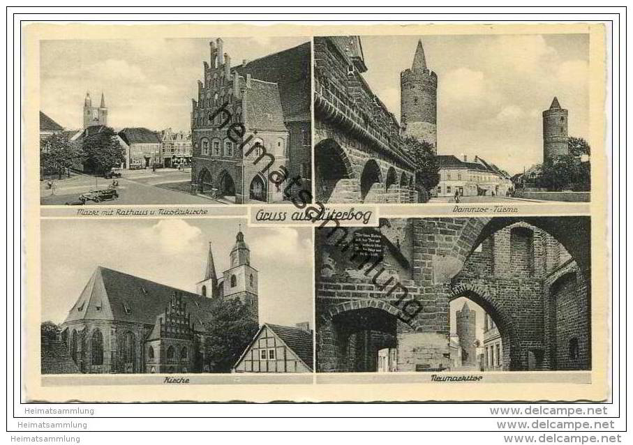 Jüterbog - Markt - Rathaus - Kirchen