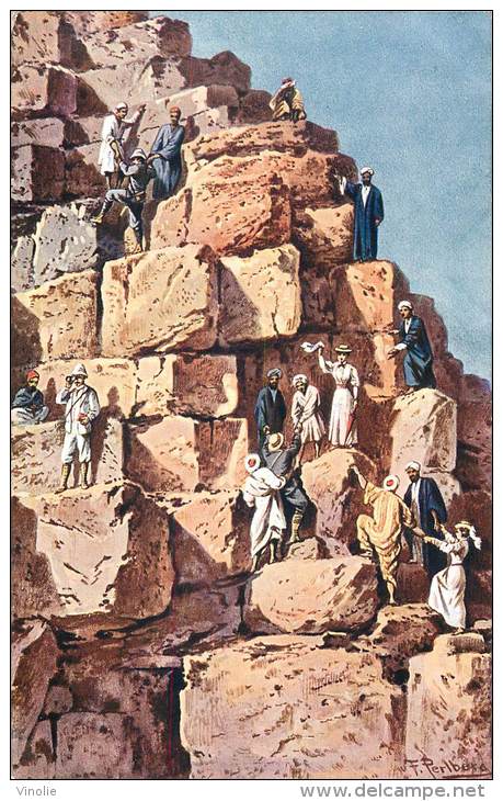 K-13-0146 :  Carte illustrée  Gizeh les pyramides