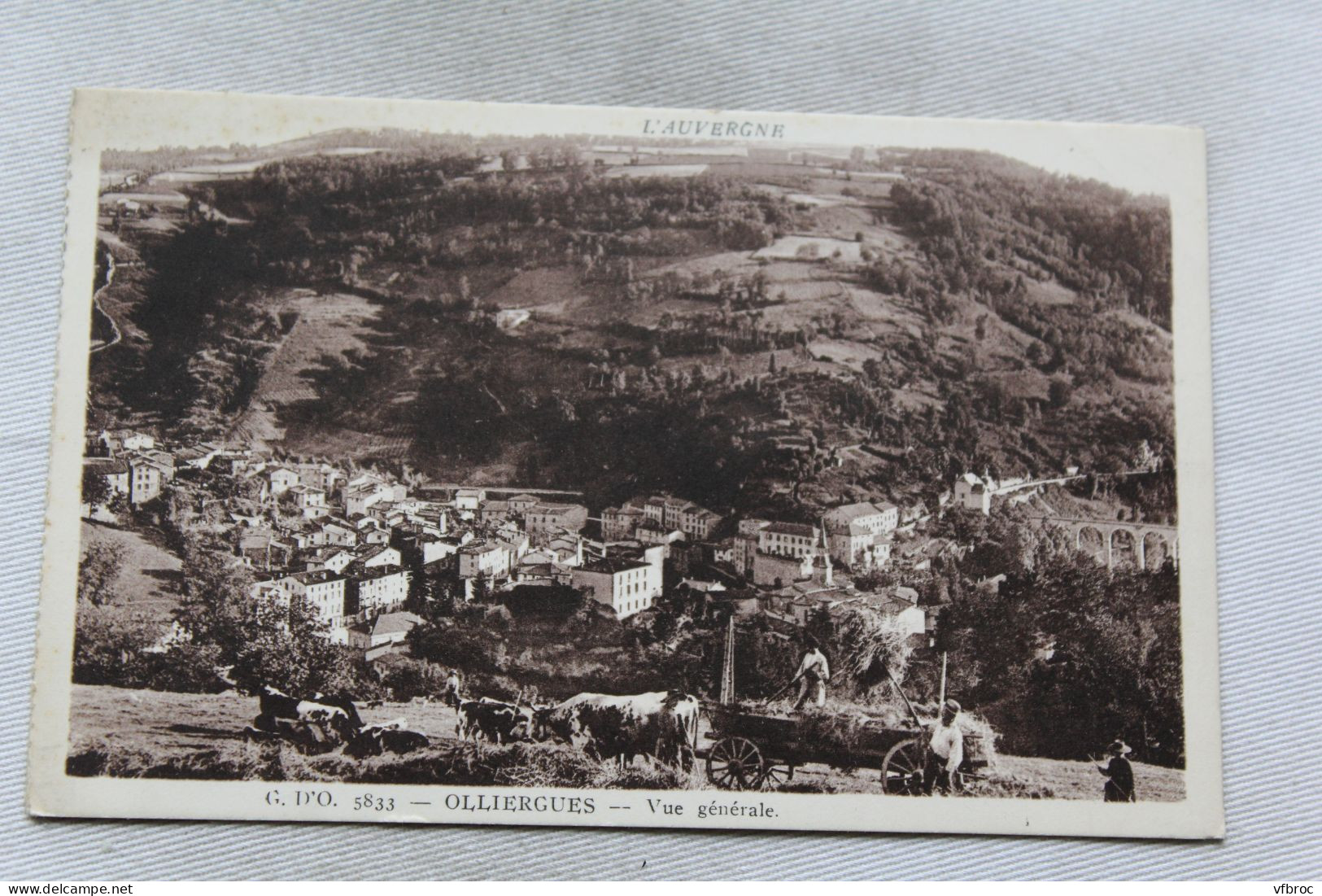 K943, Cpa 1937, Olliergues, vue générale, Puy de Dôme 63