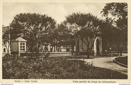 cape verde, PRAIA, Vista Parcial da Praça do Albuquerque (1920s) Postcard