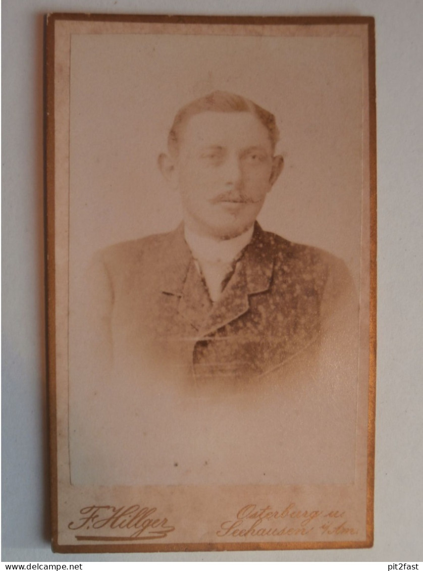 Kabinettfoto - F. Hillger in Osterburg und Seehausen i. A.,  Adel , CDV , Photographie , Kabinett !!