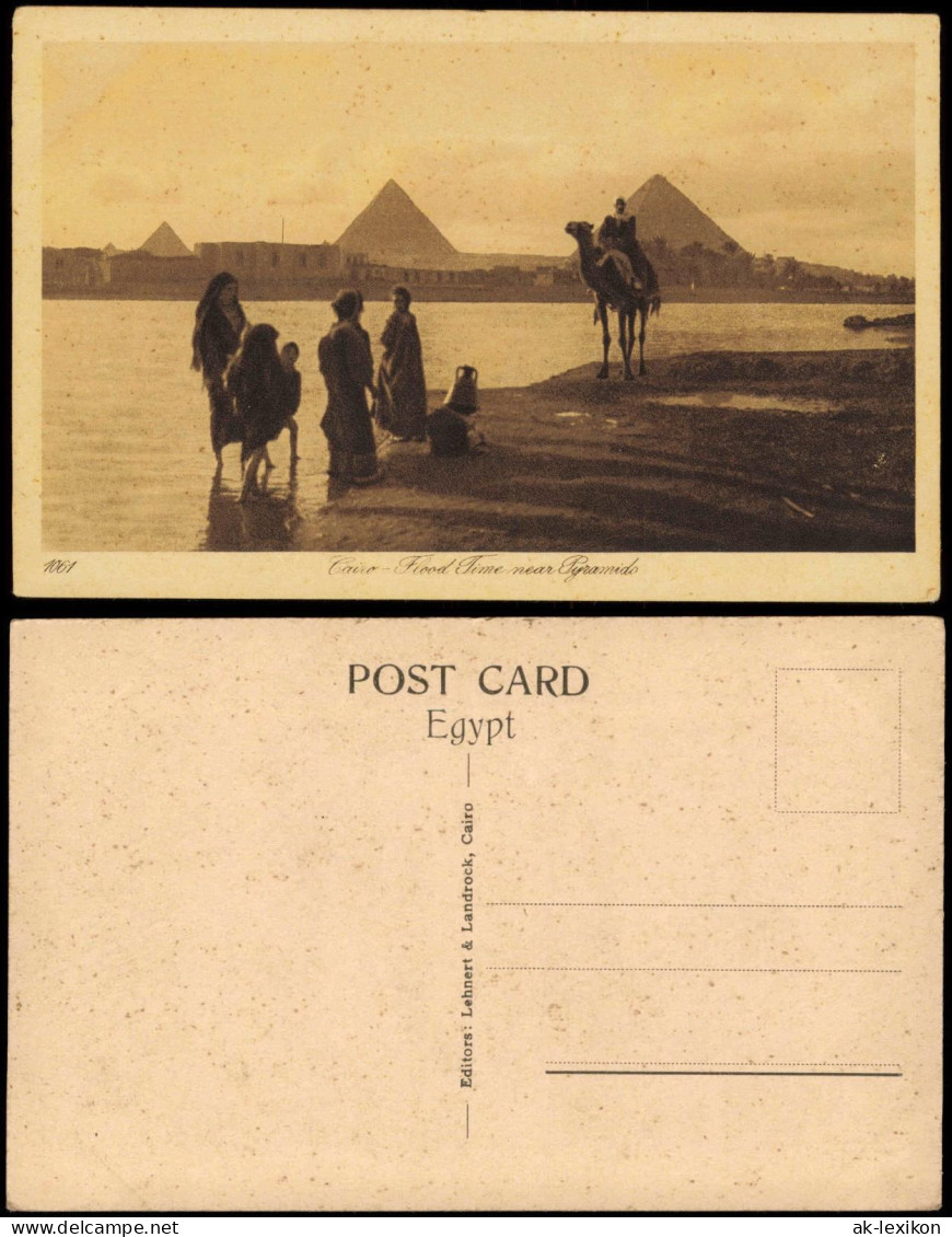 Kairo القاهرة Cairo Flood Time, Naitves Einheimische, Pyramiden 1910
