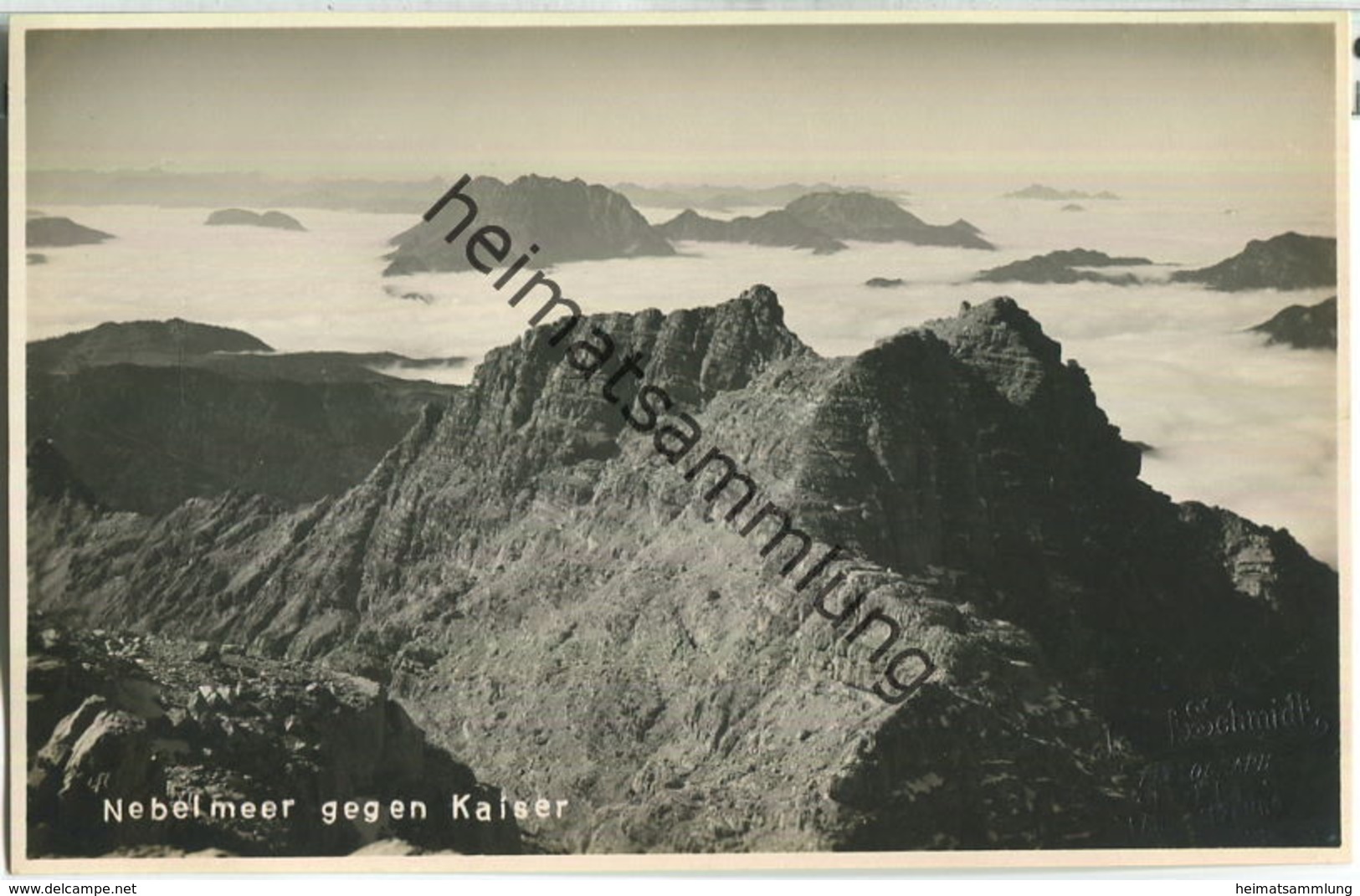 Kaiser - Nebelmeer - Foto-Ansichtskarte - Verlag Josef Schmidt Lofer
