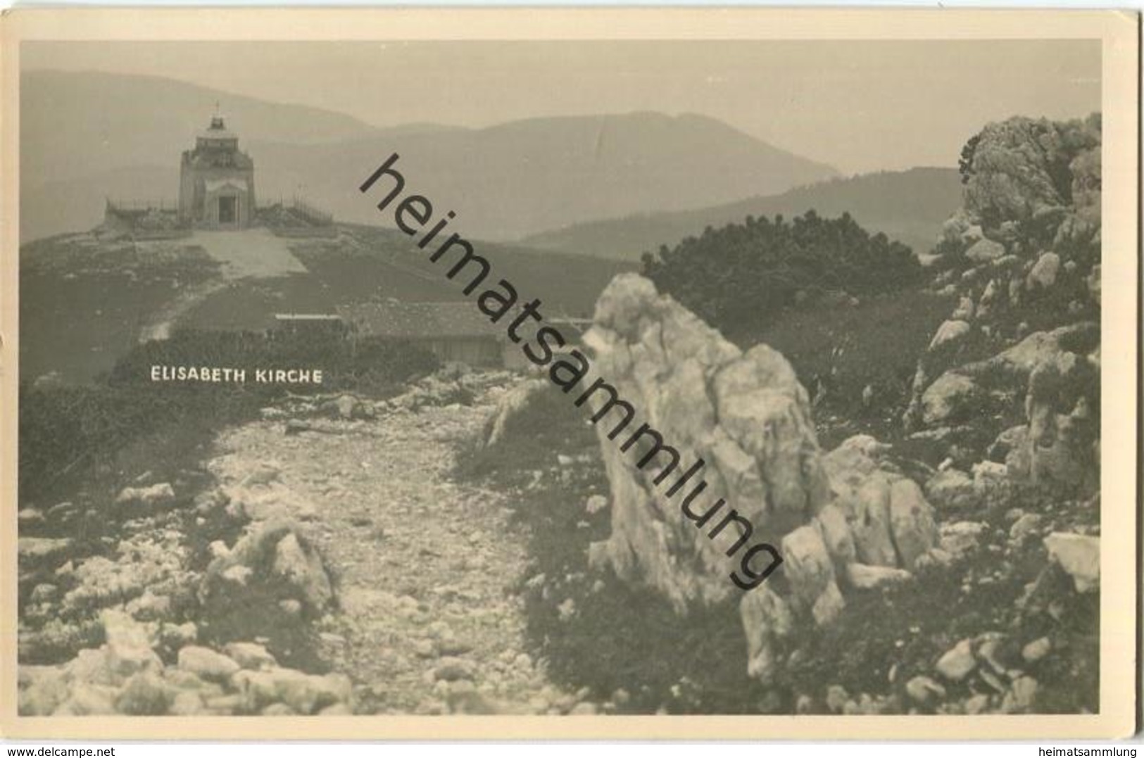 Kaiserin-Elisabeth-Gedächtniskirchlein auf dem Hochschneeberg - Foto-AK