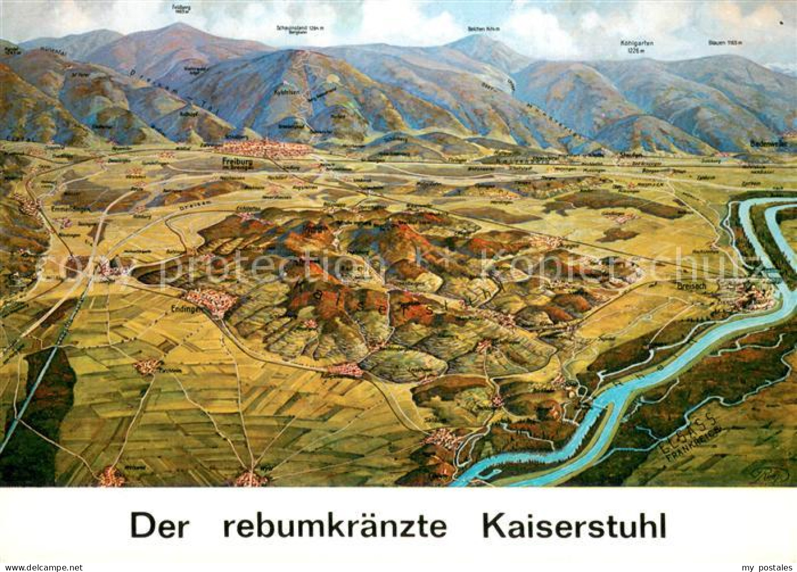Kaiserstuhl Region Panoramakarte