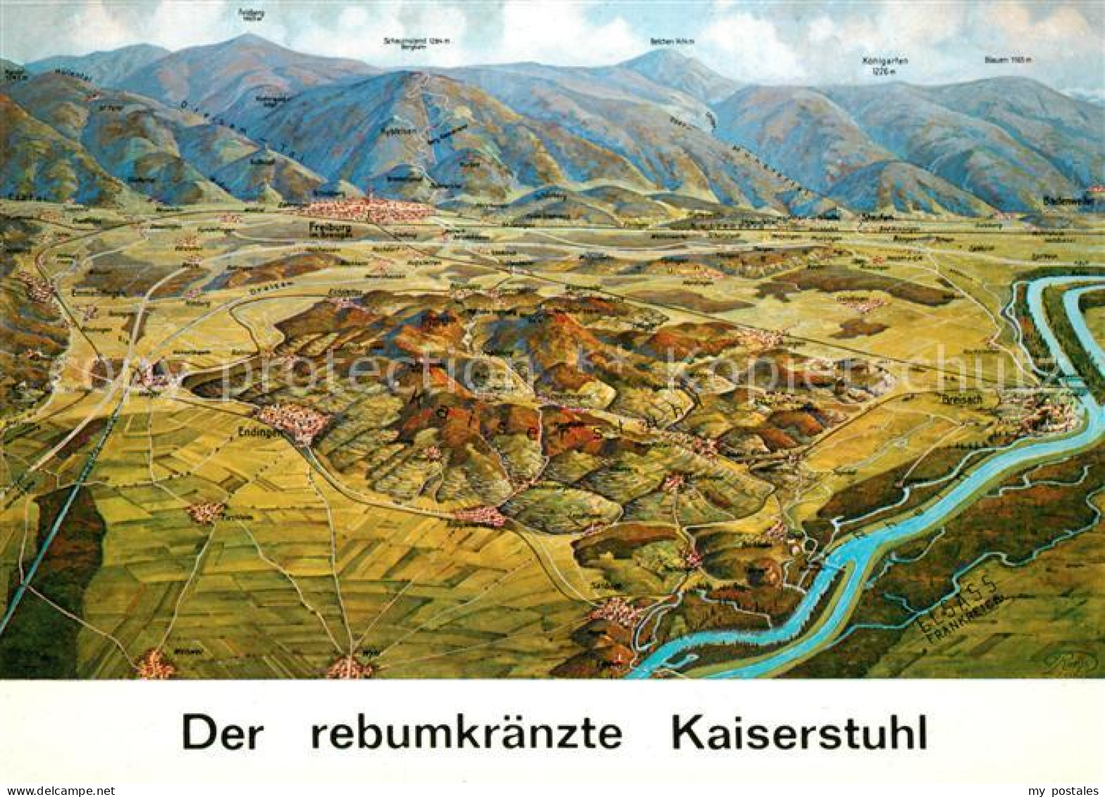 Kaiserstuhl Region Panoramakarte