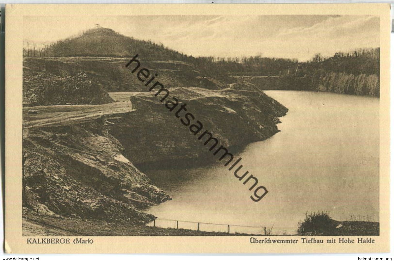 Kalkberge - Überschwemmter Tiefbau - Verlag J. Goldiner Berlin