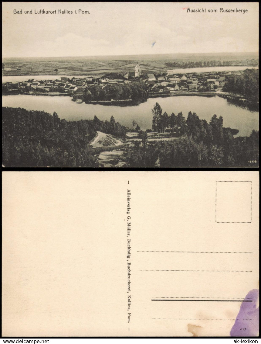Kallies Pommern Kalisz Pomorski Pommern Aussicht vom Russenberge 1912