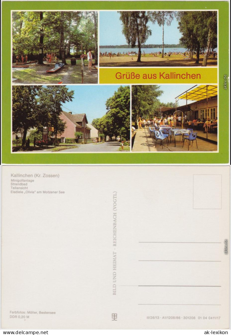 Kallinchen Zossen Minigolfanlage, Strandbad, Teilansichten, Eisdiele    1986