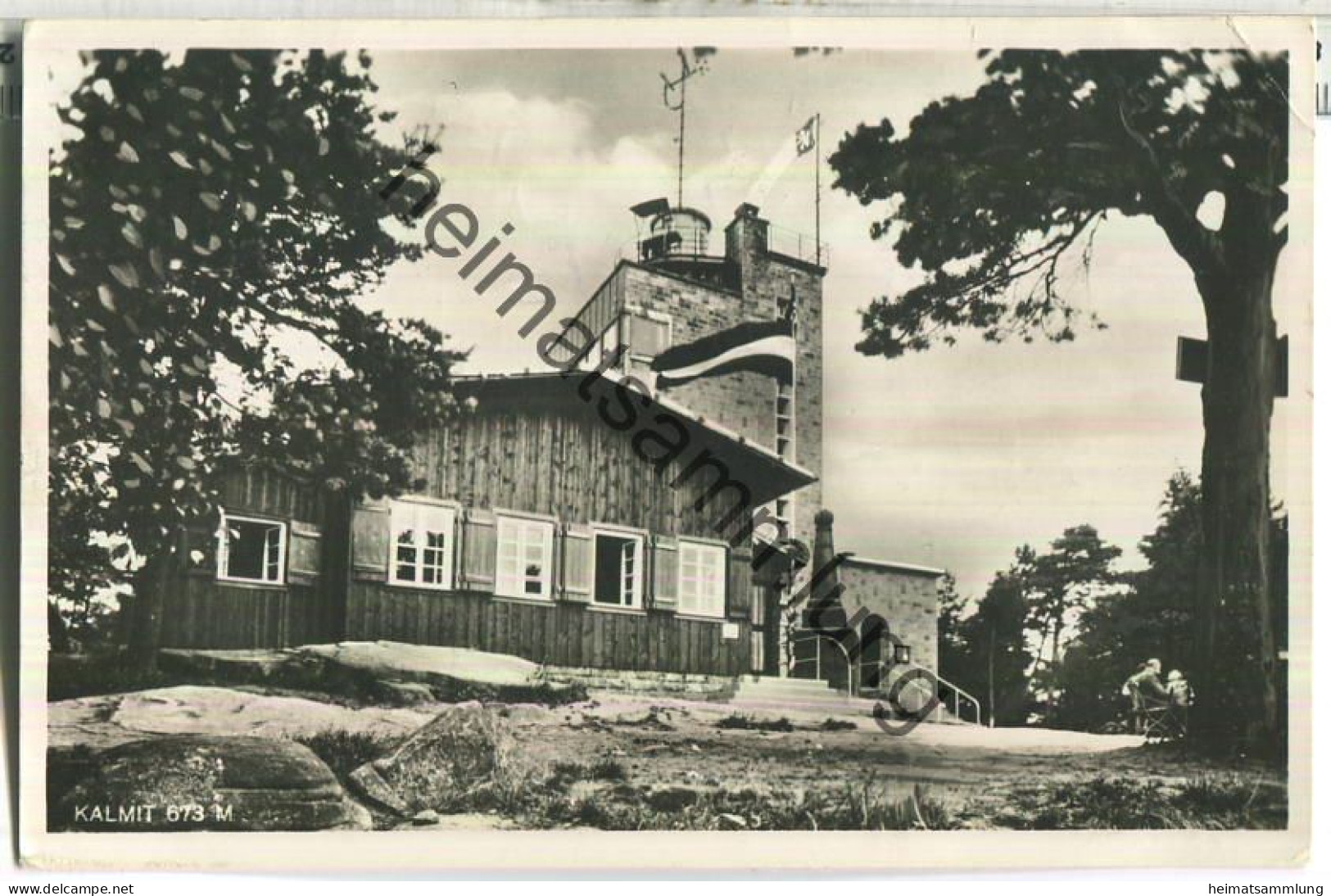 Kalmit - Ludwigshafener Hütte und Aussichtsturm - Foto-Ansichtskarte - Verlag Alfred Löwenberg in Ludwigshafen