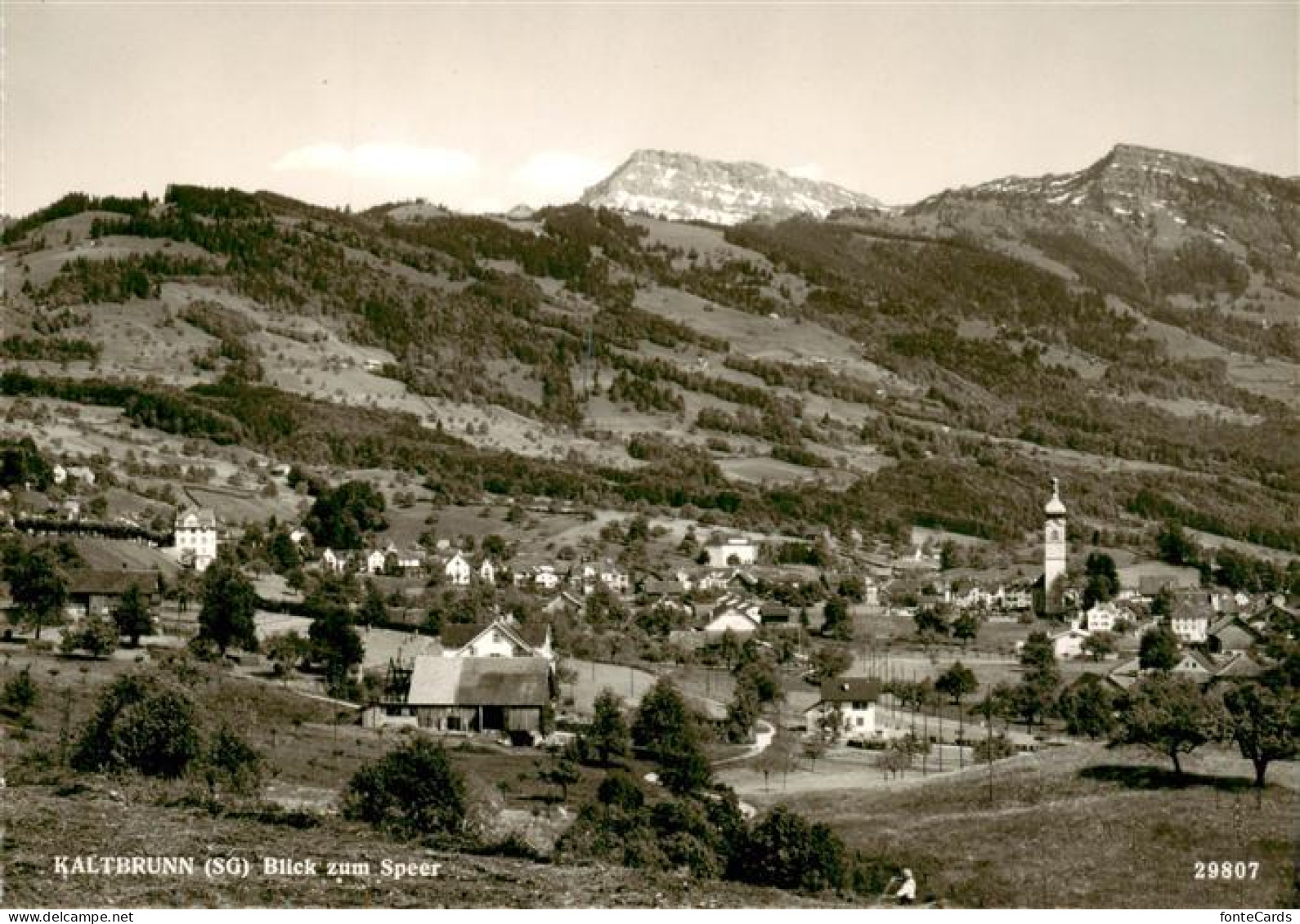 Kaltbrunn SG Blick zum Speer