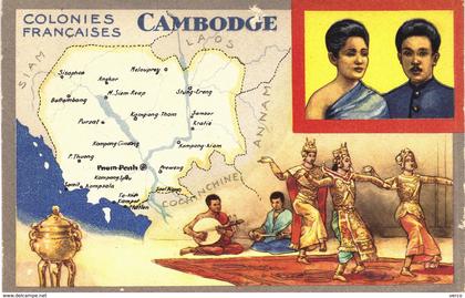 IMAGE ancienne des  COLONIES FRANCAISES - CAMBODGE