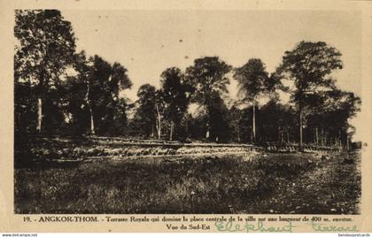 indochina, Cambodia, ANGKOR Thom, Village Ruins (1920s) Postcard