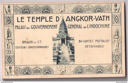 Le Temple d'Angkor-Vath - Indochine - 24 cartes postales - & booklet complete