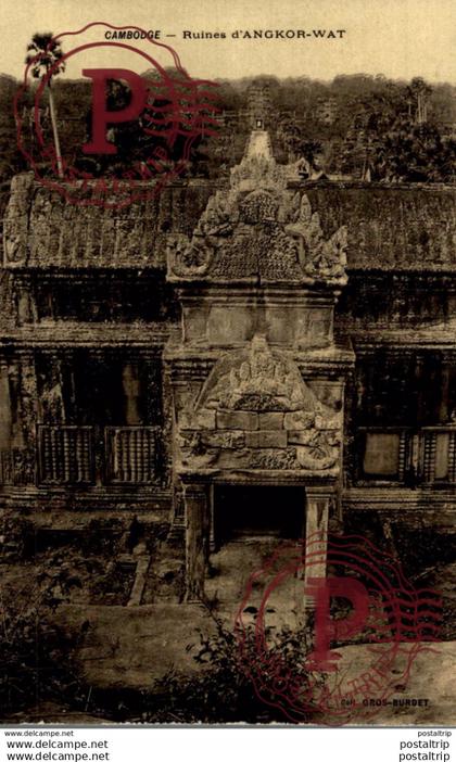 RPPC  CAMBODGE  RUINES D'ANGKOR  WAT