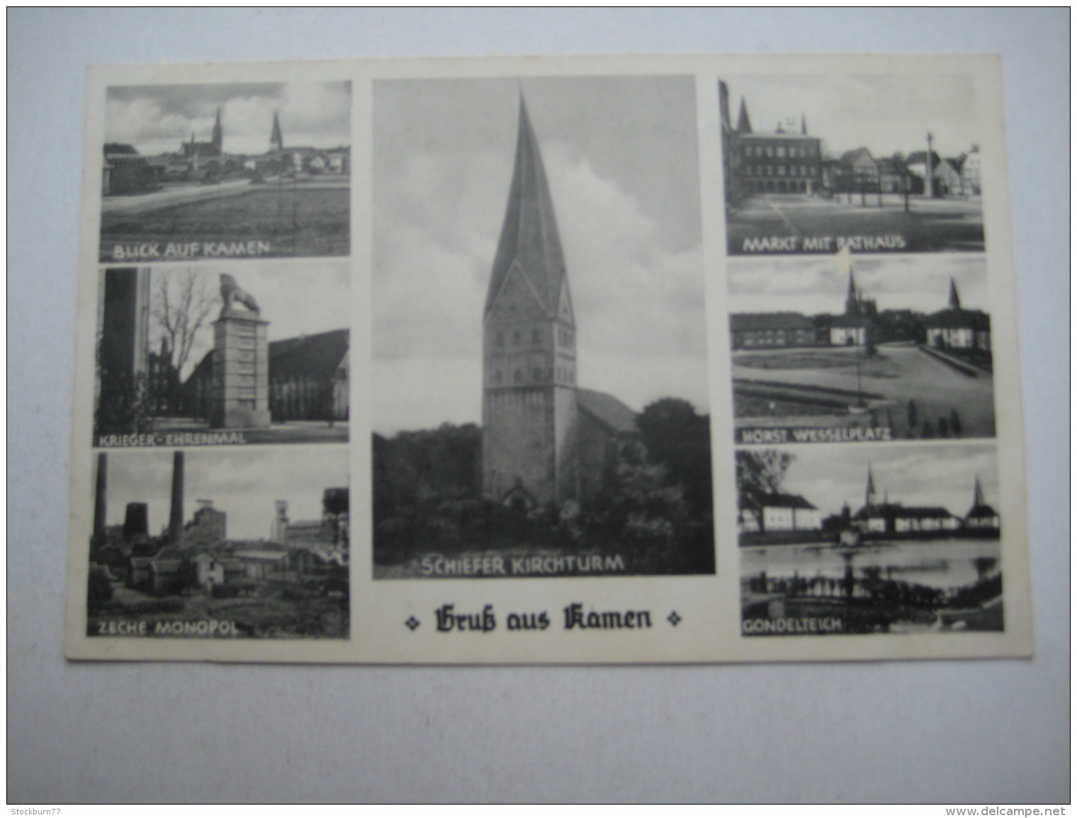 KAMEN , Zeche , Schöne Karte um 1940