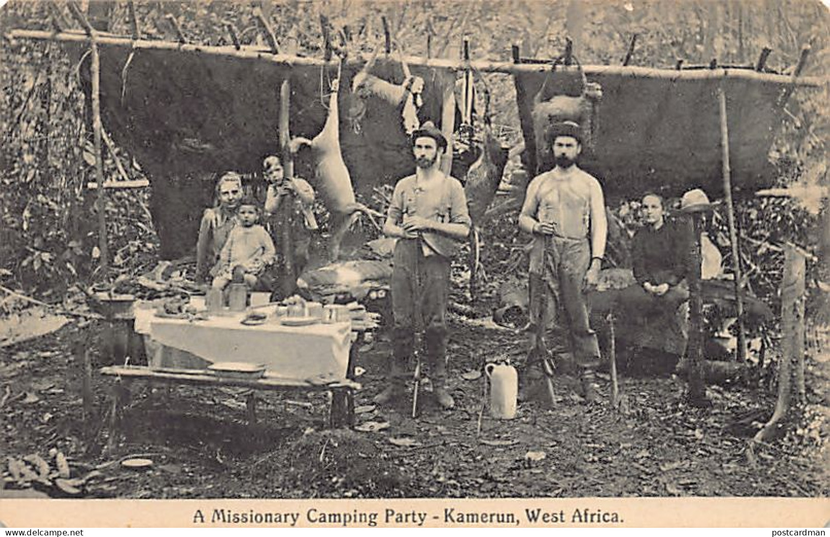 KAMERUN German Cameroon - A Missionary Camping Party - CORNERS ROUNDED