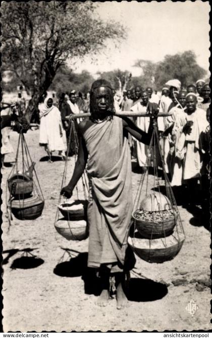CPA Abeche Tschad, Femmes au Marche