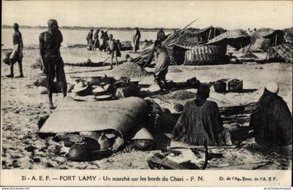 CPA N Djamena Fort Lamy Tschad, Ein Marsch über die Grenzen von Chari