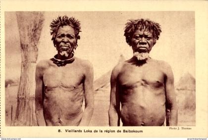 CPA Volkstypen Baibokoum Tschad, Vieillards
