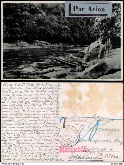 Kamerun Cameroon Nkam River 1935 Par Avion Luftpost - Nachgebühr Stempel