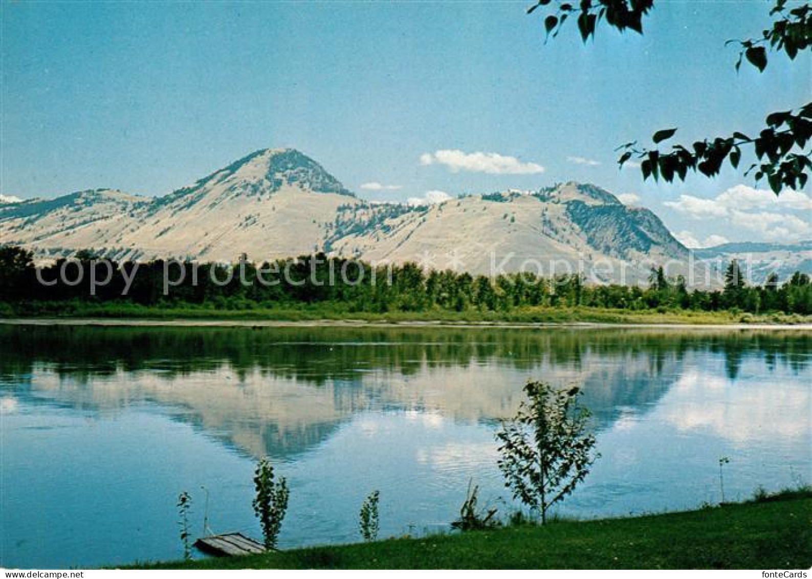 Kamloops Mount Peter and Mount Paul historic landmark along Thompson River