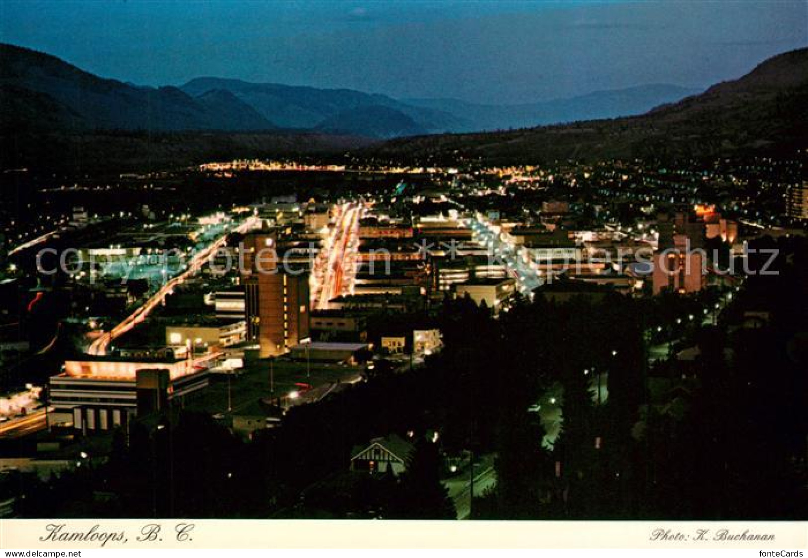 Kamloops Panoramic view at night
