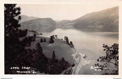 Canada Long Lake Kelowna BC RPPC postcard B777