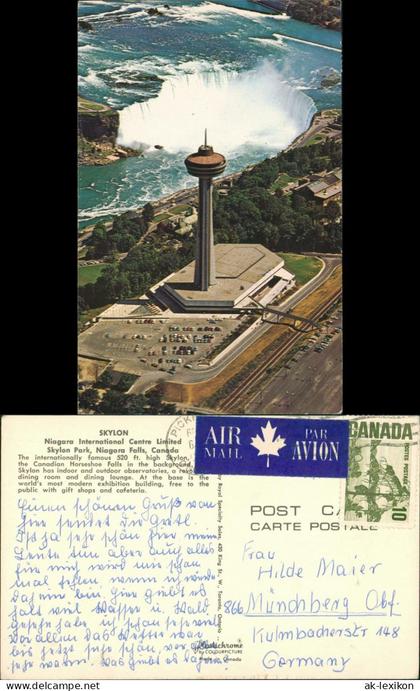 Niagara Falls (Ontario) Luftbild Skylon Niagarafälle / Niagara Falls 1965