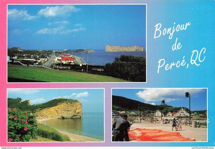 [-10%] CANADA - Québec - Percé - Village - Cap Barré - Quai - Plage - Falaise - Jetée - animé - Carte postale