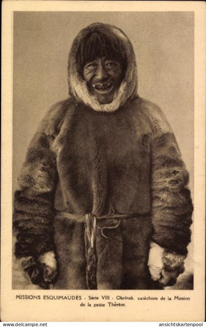 CPA Nunavut Kanada, Missions Esquimaudes, Okrotak, catechiste de la Mission de la petite Therese