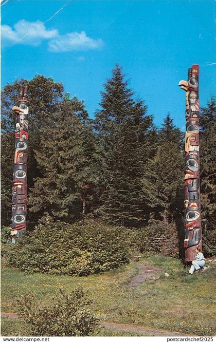 BG9721  totem poles in prince rupert b c canada types haida indians