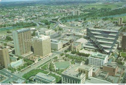 Calgary Alberta Canada Fliegeraufnahme mit Calgary Tower and Olympia Plaza