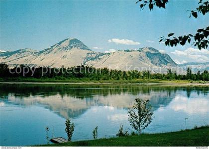 Kamloops Mount Peter and Mount Paul historic landmark along Thompson River