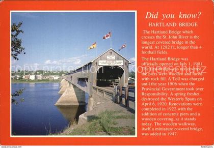 New Brunswick Nouveau Brunswick Hartland Bridge