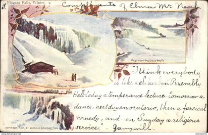 Niagara Falls Ontario Niagara Falls in Winter Kuenstlerkarte