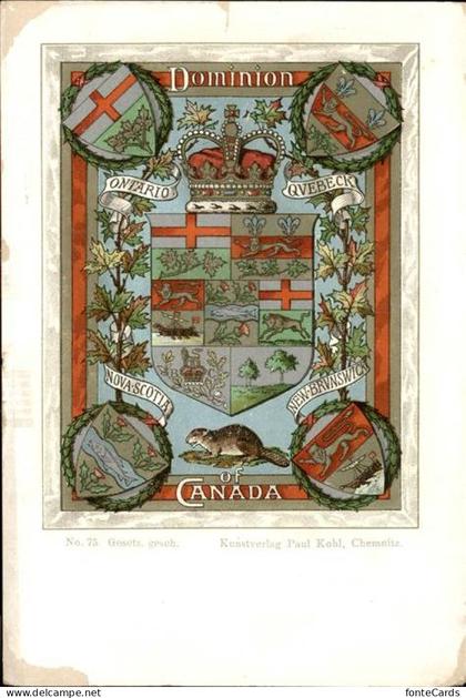 Ontario Canada Qvebeck Dominion of Canada