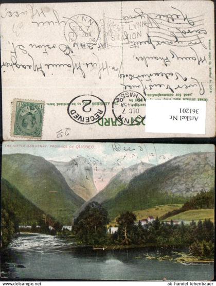 361201,Canada Quebec Little Saguenay Fluss Bergkulisse