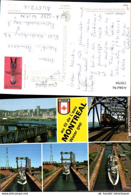 729794 Mehrbild AK Montreal Quebec Victoria Bridge and the Seaway Schiff Kriegsschiff Eisenbahn Canada