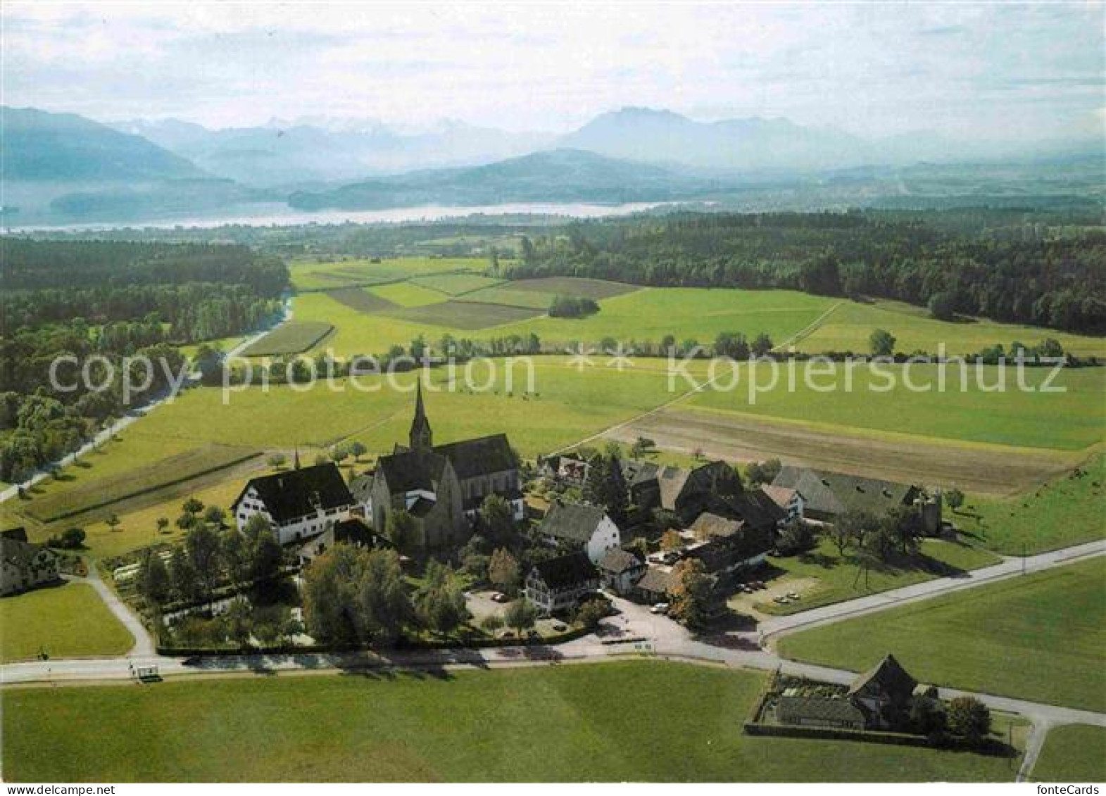 Kappel Albis Kloster Kappel Fliegeraufnahme