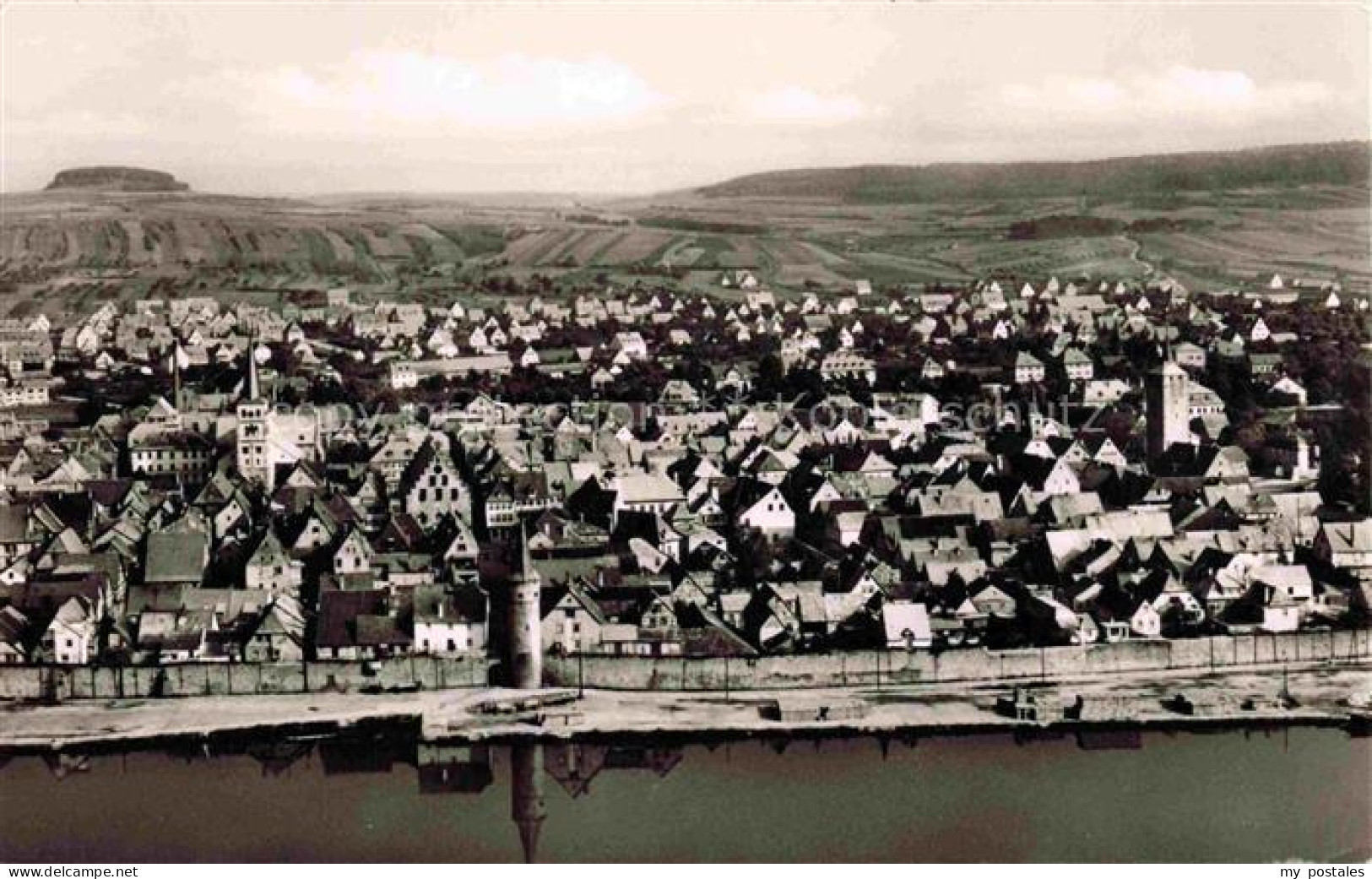 Karlstadt Main-Spessart Bayern Karlsburg Main Stadtpanorama Kirche Fluss histori